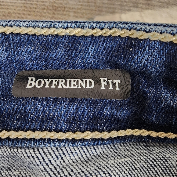 Judy Blue Jeans Boyfriend Fit Distressed Factory Fade Medium Blue Size 5/27 - Picture 4 of 15